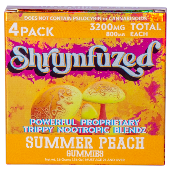 Shrumfuzed 4pk Gummies (3200mg) Summer Peach – Shrumfuzed 4pk Shrumfuzed Summer Peach Gummies for Sale Near Me in California